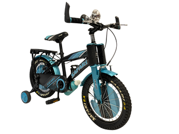 Safari Kids Bicycle 16" with Training Wheels, Suspension Fork, Bottle, Horn & Rear Carrier For 6 TO 8 Years Kids