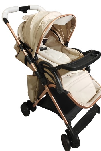 Premium Lightweight Foldable Baby Stroller with Reclining Seat, Large Canopy & Cup Holder Model:A-81