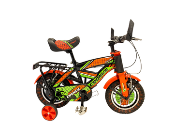 Cronus Safari Kids Bicycle – 12 Inch Orange & Green with Training Wheels